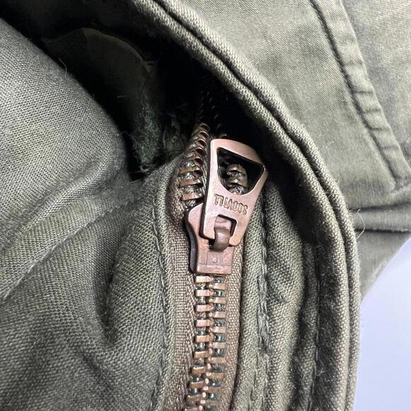 70s Vintage Vietnam War M-65 Field Jacket OG-107 Scovill Zip Small Regular - Picture 7 of 11